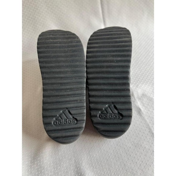 Adidas Adilette Women's Black Platform Slides Size 10 - Picture 5 of 6